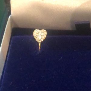 Heart fake piercing stud 🔥